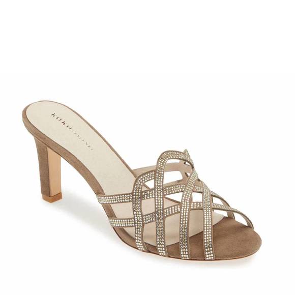 NEW KOKO + PALENKI women's savvy sandals in almond suede - Picture 1 of 4
